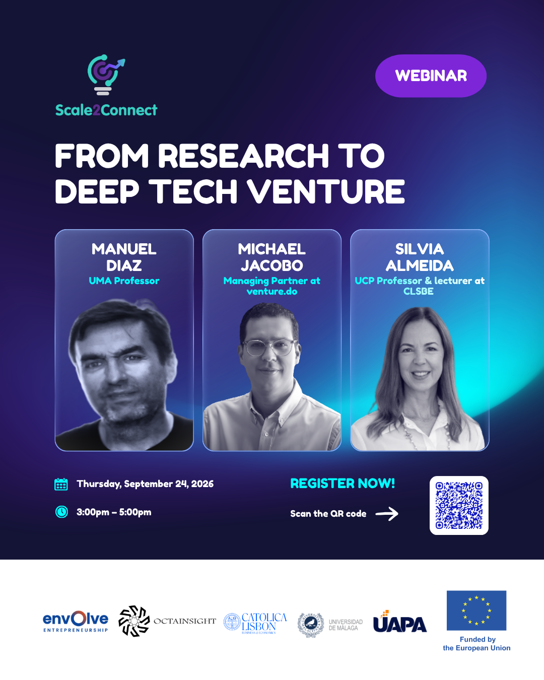 From Research to Deep Tech Venture — Webinar speakers